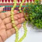 8mm Lemon Yellow Crackle Beads – 1 Line (80‑90 Beads) for Bracelet, Necklace, DIY Jewellery & Craft Projects