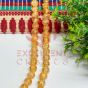 8mm Mustard Yellow Crackle Beads – 1 Line (80-90 Round Beads) for Bracelet, Necklace, Jewellery & DIY Crafts