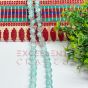 8mm Sea Green Crackle Beads – 1 Line (80-90 Round Beads) for Bracelet, Necklace, DIY Jewellery & Craft Projects