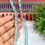 8mm Sea Green Crackle Beads – 1 Line (80-90 Round Beads) for Bracelet, Necklace, DIY Jewellery & Craft Projects