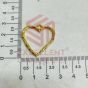 Heart Geometric Texture Pendant Bezel  - 