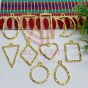Geometric Texture Pendant Bezels Mixed designs - Gold Finish