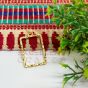 Rectangle Shape Geometric Texture Pendant Bezel 