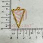 Triangle Geometric Texture Pendant Bezel  - 