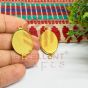 Oval Shape Gold Cabochon Tray Bezel Connector – Resin Craft, Rakhi & Photo Bracelet DIY