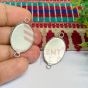 Oval Shape Cabochon Tray Blank Connector – Silver