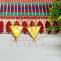 Triangle Shape Gold Cabochon Tray Connector 
