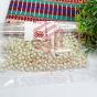 3mm Cream Color Pearl Bead Link Chain Bunch - Silver