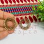 Round Shape Metal Shiny Finish Silver Ghungroo Charm Design 1