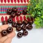 14mm Round Brown Wooden Beads – 50pcs Pack | Natural Craft Beads