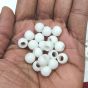 10mm Dia White Round Shape Shiny  Acrylic  Beads