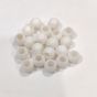 8mm Dia White Round Shape Shiny  Acrylic  Beads