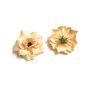 4cm Biscuit Color Fabric Artificial Flowers-10Pcs