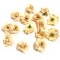 4cm Biscuit Color Fabric Artificial Flowers-10Pcs