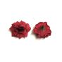 4cm Maroon Color Fabric Artificial Flowers – Pack of 10 Pcs for Gift Decoration