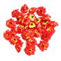 4cm Red & Yellow Color Fabric Artificial Flowers – Pack of 10 Pcs for Home Decoration (Online India)