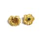 4cm Gold Color Fabric Artificial Flowers Pack of 10 Pcs