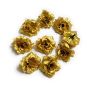 4cm Gold Color Fabric Artificial Flowers Pack of 10 Pcs