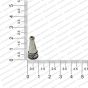 ECMANTCAP65-10mm-Dia-Cone-Shape-Silver-Antique-Finish-Metal-Head-Cap-Design-1 RV