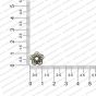 ECMANTCAP71-12mm-Dia-Round-Shape-Silver-Antique-Finish-Metal-Head-Cap-Flower-Design-10 RV