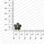 ECMANTCAP83-14mm-Dia-Round-Shape-Silver-Antique-Finish-Metal-Head-Cap-Flower-Design-3 RV