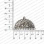ECMANTCEB35-D-Shape-Silver-Antique-Finish-Metal-Chandelier-Earring-Base-Design-2-RV