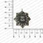 ECMANTCH107-Round-Shape-Metal-Antique-Finish-Silver-Charm-Flower-Design-6 RV