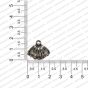 ECMANTCH144-Shell-Shape-Metal-Antique-Finish-Silver-Charm-Design-1 RV