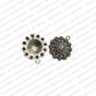 ECMANTCH39-Round-Shape-Metal-Antique-Finish-Silver-Charm-Flower-Design-1 V1