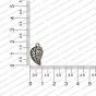 ECMANTCH46-Leaf-Shape-Metal-Antique-Finish-Silver-Charm-Design-14 RV