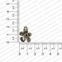 ECMANTCH47-Round-Shape-Metal-Antique-Finish-Silver-Charm-Sun-Flower-Design-5 RV