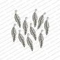 ECMANTCH58-Leaf-Shape-Metal-Antique-Finish-Silver-Charm-Design-2