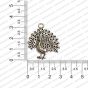 ECMANTCH74-Peacock-Shape-Metal-Antique-Finish-Silver-Charm-Design-2 RV