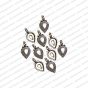 ECMANTCH76-Tear-Drop-Shape-Metal-Antique-Finish-Silver-Charm-Design-1