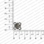 ECMANTCONN34-Round-Shape-Metal-Antique-Finish-Silver-Connector-Flower-Design-8 RV