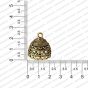 Double Peacock Shape Metal Antique Silver Gold Color Pendant Design 1