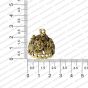 Double Peacock Shape Metal Antique Silver Gold Color Pendant Design 1