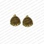 Round Shape Metal Antique Finish Silver Color Pendant Flower Design 2