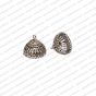 ECMANTJB144-Dome-Shape-Metal-Antique-Finish-Silver-Jhumka-Base-Design-87 V1