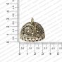 ECMANTJB71-Dome-Shape-Metal-Antique-Finish-Silver-Jhumka-Base-Design-56 RV