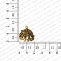 Dome Shape Metal Antique Finish Gold Jhumka Base Design 65