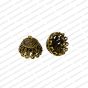 Dome Shape Metal Antique Finish Gold Jhumka Base Design 65