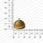 Dome Shape Metal Antique Finish Gold Jhumka Base Design 67