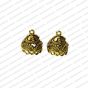 Double Peacock Shape Metal Antique Finish Gold Color Pendant Design 4