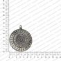 ECMANTPEN104-Round-Shape-Metal-Antique-Finish-Silver-Color-Pendant-Flower-Design-10 RV