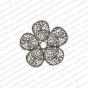 ECMANTPEN114-Round-Shape-Metal-Antique-Finish-Silver-Color-Pendant-Flower-Design-11