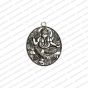 ECMANTPEN16-Oval-Shape-Metal-Antique-Finish-Silver-Color-Ganesha-Pendant-Design-1