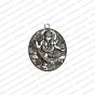 ECMANTPEN16-Oval-Shape-Metal-Antique-Finish-Silver-Color-Ganesha-Pendant-Design-1