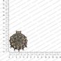 ECMANTPEN30-Round-Shape-Metal-Antique-Finish-Silver-Color-Pendant-Flower-Design-2 RV