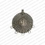 ECMANTPEN43-Round-Shape-Metal-Antique-Finish-Silver-Color-Pendant-Ganesha-Design-1